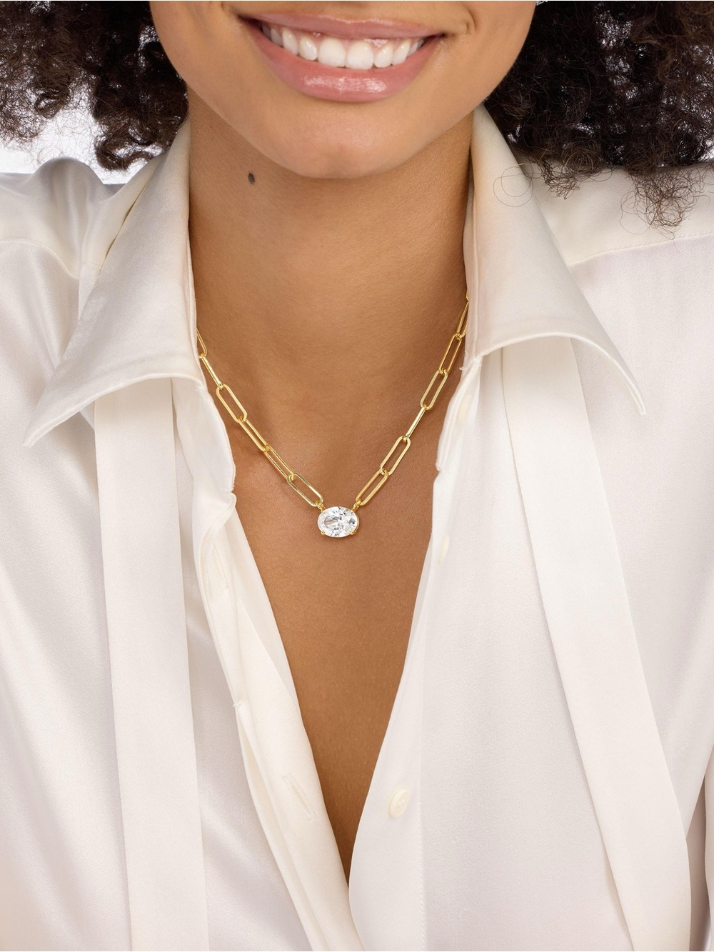 Melinda Maria Hello Gorgeous Samantha Chain Necklace- Women Jewelry - Picture 3 of 5